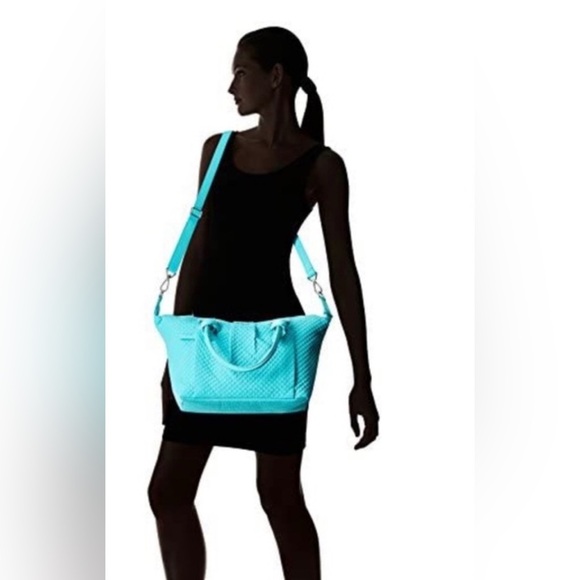 Vera Bradley Hadley-On The Go Multi fibre/Bag/Crossbody/Tote-NWT-Turquoise - Picture 2 of 13
